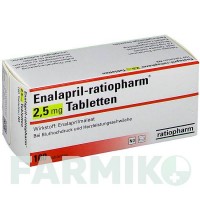 ЕНАЛАПРИЛ (ENALAPRIL) 2,5 мг таблетки 100 шт - Еналаприл RATIOPHARM