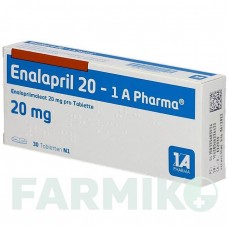 ЕНАЛАПРИЛ (ENALAPRIL) 20 таблетки 30 шт - Еналаприл, Лерканідипін 1 A PHARMA