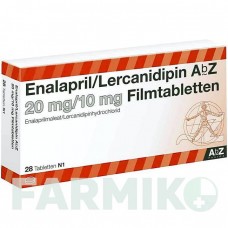 ЕНАЛАПРИЛ (ENALAPRIL) 20 мг/10 мг таблетки 28 шт - Еналаприл, Лерканідипін ABZ PHARMA