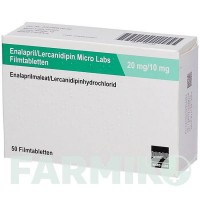 ЕНАЛАПРИЛ (ENALAPRIL) 20 мг/10 мг таблетки 50 шт - Еналаприл, Лерканідипін MICRO LABS