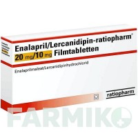 ЭНАЛАПРИЛ (ENALAPRIL) 20 мг/10 мг таблетки 100 шт - Эналаприл, Лерканидипин RATIOPHARM