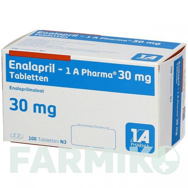 ЕНАЛАПРИЛ (ENALAPRIL) 30 мг таблетки 30 шт - Еналаприл 1 A PHARMA