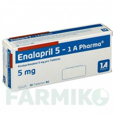 ЕНАЛАПРИЛ (ENALAPRIL) 5 таблетки 50 шт - Еналаприл, Лерканідипін 1 A PHARMA