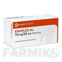 ЕНАПЛЮС (ENAPLUS) 10 мг/25 мг таблетки 30 шт - Еналаприл, Гідрохлоротіазид ALIUD PHARMA