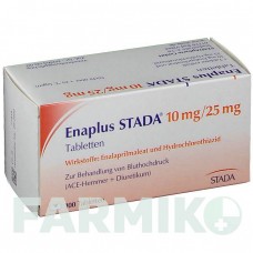 ЭНАПЛЮС (ENAPLUS) 10 мг/25 мг таблетки 100 шт - Эналаприл, Гидрохлоротиазид STADAPHARM