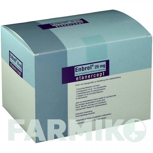ЭНБРЕЛ (ENBREL) 25 мг порошок 8 шт - Этанерцепт AXICORP PHARMA
