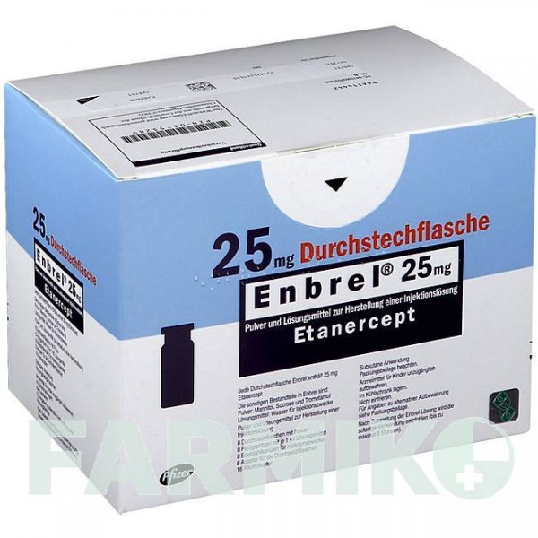 ЭНБРЕЛ (ENBREL) 25 мг порошок 8 шт - Этанерцепт PFIZER