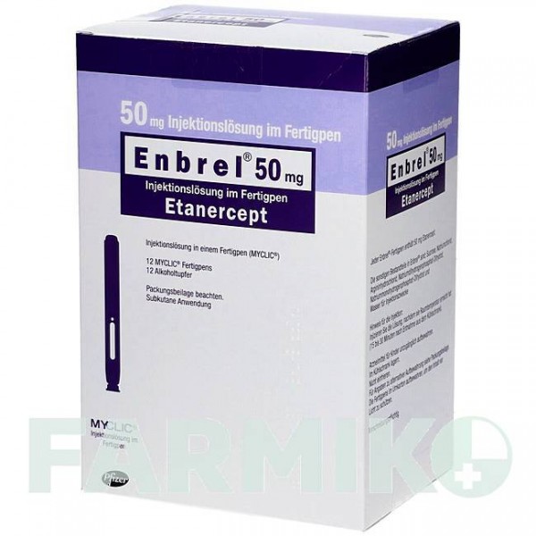 ЕНБРЕЛ (ENBREL) 50 мг розчин 4 шт - Етанерцепт ABACUS MEDICINE