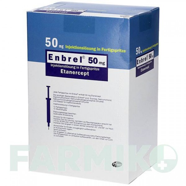 ЭНБРЕЛ (ENBREL) 50 мг раствор 4 шт - Этанерцепт ABACUS MEDICINE