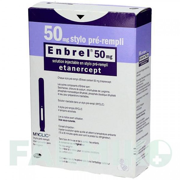 ЭНБРЕЛ (ENBREL) 50 мг раствор 4 шт - Этанерцепт CC PHARMA