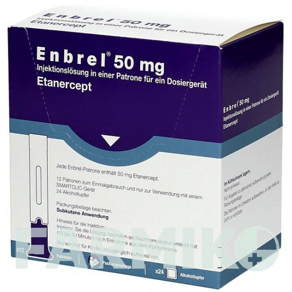 ЭНБРЕЛ (ENBREL) 50 мг раствор 4 шт - Этанерцепт PFIZER