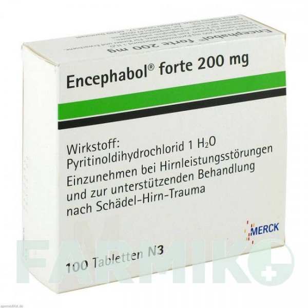 ЭНЦЕФАБОЛ (ENCEPHABOL) 200 мг таблетки 100 шт - Пиритинол MERCK HEALTHCARE