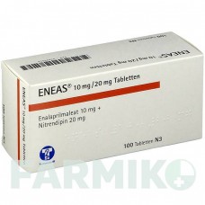 ЭНЕАС (ENEAS) 10/20 мг таблетки 100 шт - Эналаприл, Нитрендипин TROMMSDORFF