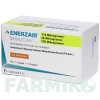ЕНЕРЗАЙР (ENERZAIR) 114 мкг/46 мкг/136 мкг капсули 90 шт - Індакатерол, Глікопіронію бромід, Мометазон ABACUS MEDICINE
