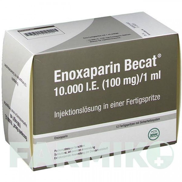 ЕНОКСАПАРИН (ENOXAPARIN) 10000 МО 100 мг/мл розчин 12 шт - Еноксапарин ROVI