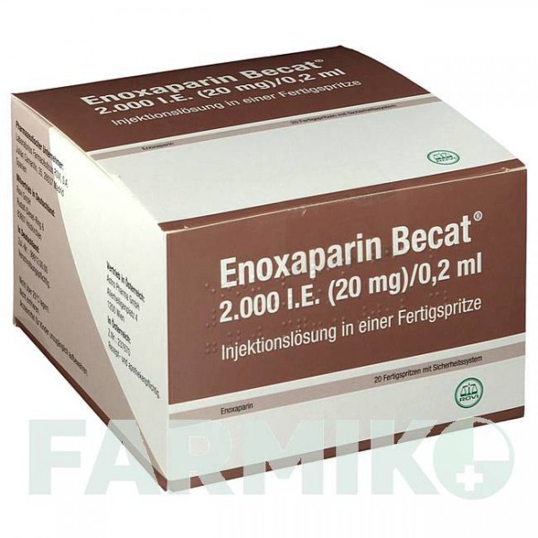 ЭНОКСАПАРИН (ENOXAPARIN) 2000 МЕ 20 мг/0,2 мл раствор 10 шт - Эноксапарин ROVI