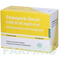 ЕНОКСАПАРИН (ENOXAPARIN) 4000 МО 40 мг/0,4 мл розчин 10 шт - Еноксапарин EURIMPHARM