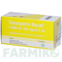 ЭНОКСАПАРИН (ENOXAPARIN) 4000 МЕ 40 мг/0,4 мл раствор 10 шт - Эноксапарин KOHLPHARMA