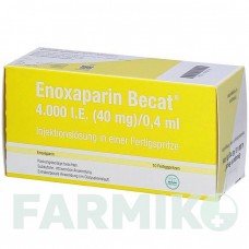 ЕНОКСАПАРИН (ENOXAPARIN) 4000 МО 40 мг/0,4 мл розчин 10 шт - Еноксапарин KOHLPHARMA