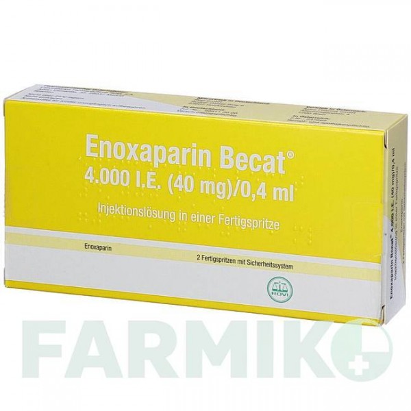 ЭНОКСАПАРИН (ENOXAPARIN) 4000 МЕ 40 мг/0,4 мл раствор 2 шт - Эноксапарин ROVI
