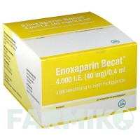 ЕНОКСАПАРИН (ENOXAPARIN) 4000 МО 40 мг/0,4 мл розчин 20 шт - Еноксапарин ROVI