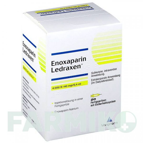 ЕНОКСАПАРИН (ENOXAPARIN) 4000 МО 40 мг/0,4 мл розчин 2 шт - Еноксапарин VENIPHARM