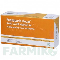 ЕНОКСАПАРИН (ENOXAPARIN) 6000 МО 60 мг/0,6 мл розчин 10 шт - Еноксапарин ORIFARM