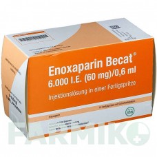 ЕНОКСАПАРИН (ENOXAPARIN) 6000 МО 60 мг/0,6 мл розчин 10 шт - Еноксапарин ROVI