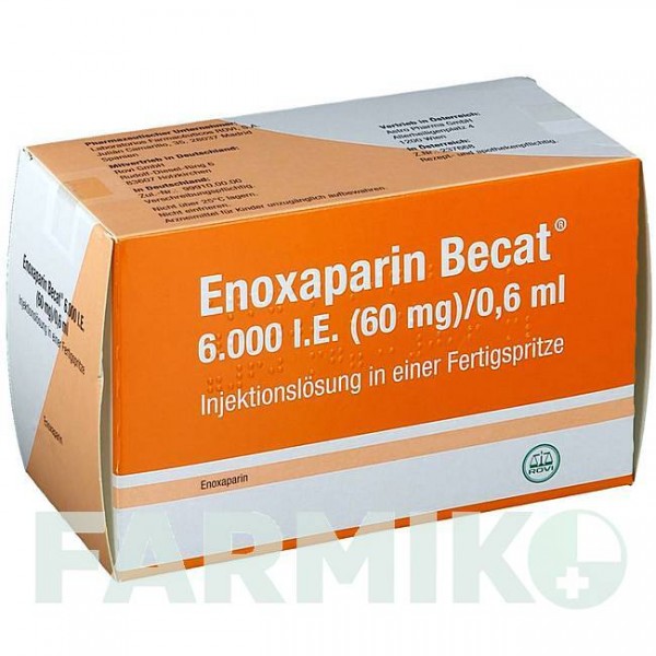 ЭНОКСАПАРИН (ENOXAPARIN) 6000 МЕ 60 мг/0,6 мл раствор 12 шт - Эноксапарин ROVI