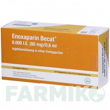 ЕНОКСАПАРИН (ENOXAPARIN) 8000 МО 80 мг/0,8 мл розчин 10 шт - Еноксапарин ORIFARM