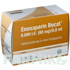 ЭНОКСАПАРИН (ENOXAPARIN) 8000 МЕ 80 мг/0,8 мл раствор 12 шт - Эноксапарин ROVI