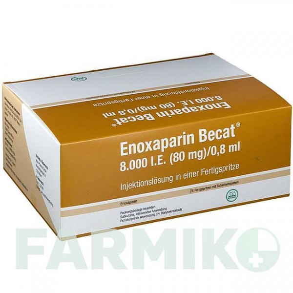 ЕНОКСАПАРИН (ENOXAPARIN) 8000 МО 80 мг/0,8 мл розчин 24 шт - Еноксапарин ROVI