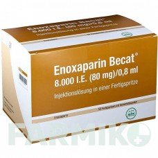 ЭНОКСАПАРИН (ENOXAPARIN) 8000 МЕ 80 мг/0,8 мл раствор 50 шт - Эноксапарин ROVI