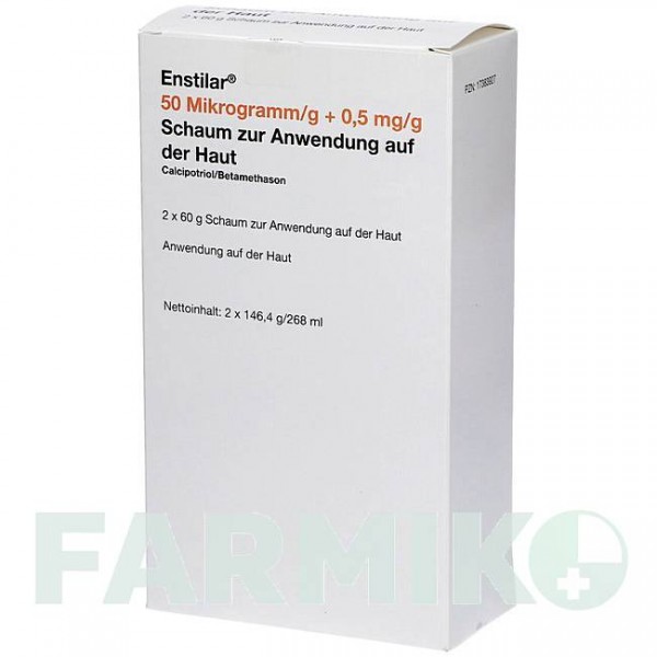 ЭНСТИЛАР (ENSTILAR) 50 мкг/г + 0,5 мг/г пена 60 г - Кальципотриол, Бетаметазон 2CARE4
