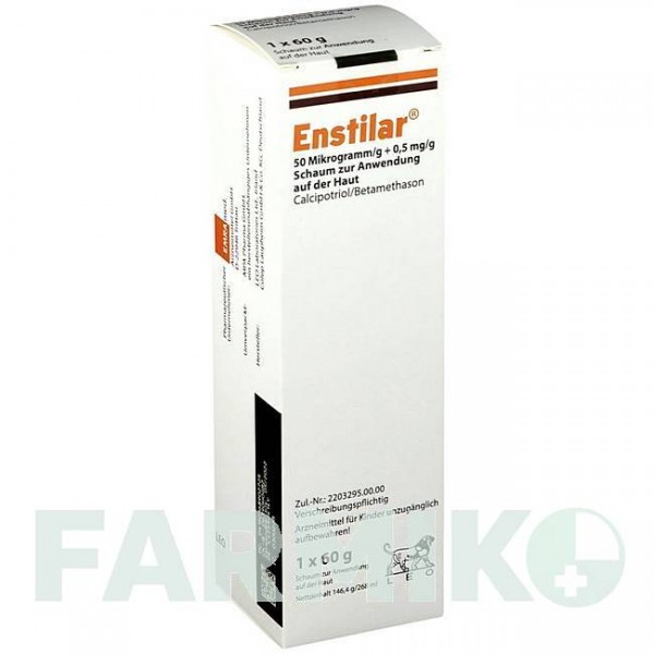 ЭНСТИЛАР (ENSTILAR) 50 мкг/г + 0,5 мг/г пена 60 г - Кальципотриол, Бетаметазон EMRA-MED