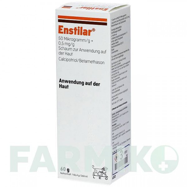 ЭНСТИЛАР (ENSTILAR) 50 мкг/г + 0,5 мг/г пена 60 г - Кальципотриол, Бетаметазон MEDICOPHARM