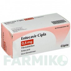 ЭНТЕКАВИР (ENTECAVIR) 0,5 мг таблетки 90 шт - Энтекавир CIPLA