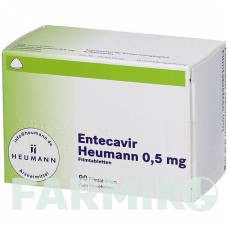 ЭНТЕКАВИР (ENTECAVIR) 0,5 мг таблетки 90 шт - Энтекавир HEUMANN PHARMA