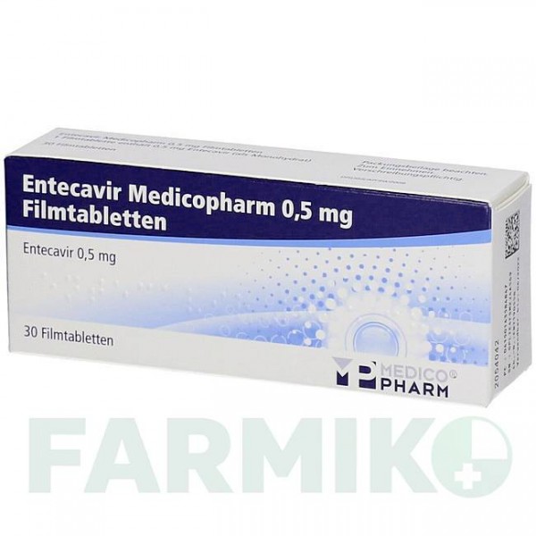 ЭНТЕКАВИР (ENTECAVIR) 0,5 мг таблетки 30 шт - Энтекавир MEDICOPHARM