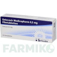 ЕНТЕКАВІР (ENTECAVIR) 0,5 мг таблетки 90 шт - Ентекавір MEDICOPHARM