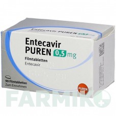 ЕНТЕКАВІР (ENTECAVIR) 0,5 мг таблетки 90 шт - Ентекавір PUREN PHARMA