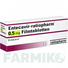ЭНТЕКАВИР (ENTECAVIR) 0,5 мг таблетки 60 шт - Энтекавир RATIOPHARM