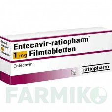 ЭНТЕКАВИР (ENTECAVIR) 1 мг таблетки 60 шт - Энтекавир RATIOPHARM