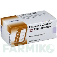 ЕНТЕКАВІР (ENTECAVIR) 1 мг таблетки 90 шт - Ентекавір ZENTIVA