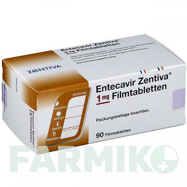 ЭНТЕКАВИР (ENTECAVIR) 1 мг таблетки 90 шт - Энтекавир ZENTIVA