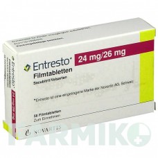 ЭНТРЕСТО (ENTRESTO) 24 мг/26 мг таблетки 56 шт - Валсартан, Сакубитрил KOHLPHARMA