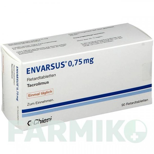 ЕНВАРСУС (ENVARSUS) 0,75 мг таблетки 90 шт - Такролімус 1 0 1 CAREFARM