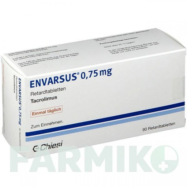 ЕНВАРСУС (ENVARSUS) 0,75 мг таблетки 90 шт - Такролімус ORIFARM