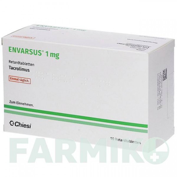 ЕНВАРСУС (ENVARSUS) 1 мг таблетки 90 шт - Такролімус ABACUS MEDICINE