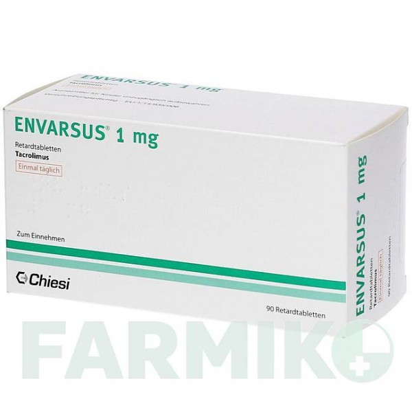 ЭНВАРСУС (ENVARSUS) 1 мг таблетки 90 шт - Такролимус AXICORP PHARMA